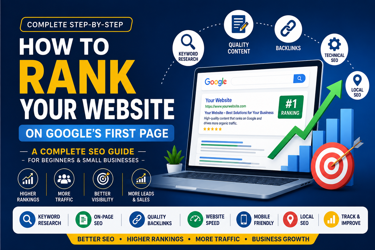 SEO strategy to rank a website on Google's first page